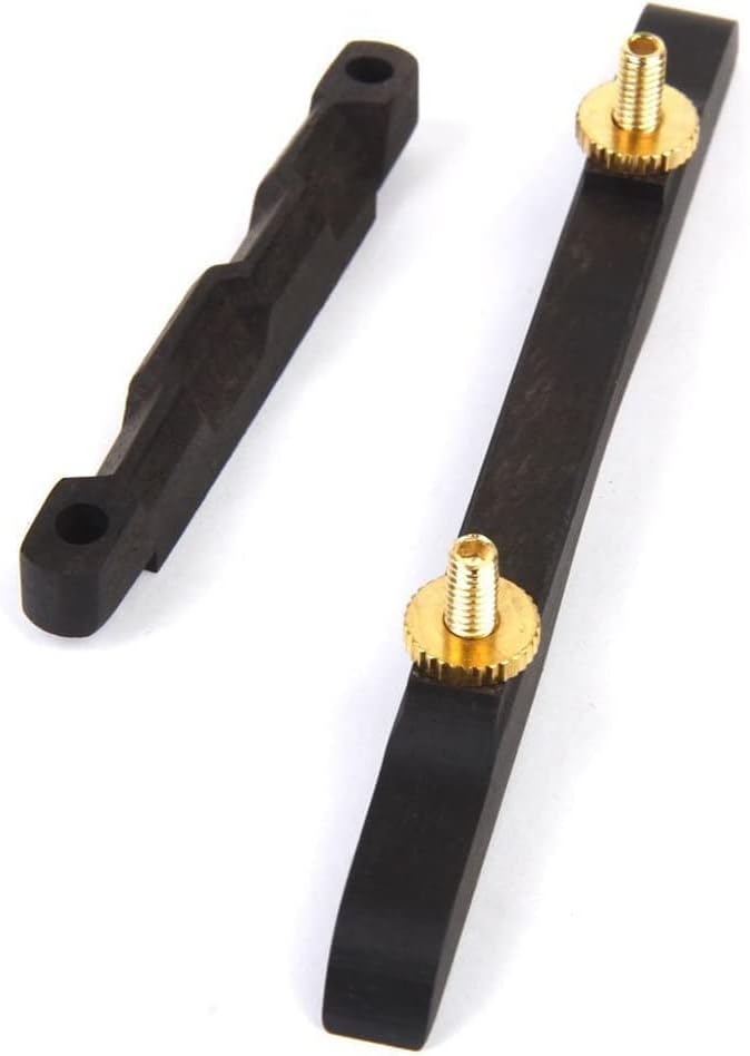 Musical String Mandolin Bridge Archtop Style Ebony Wood with Metal Hardware - Image 4